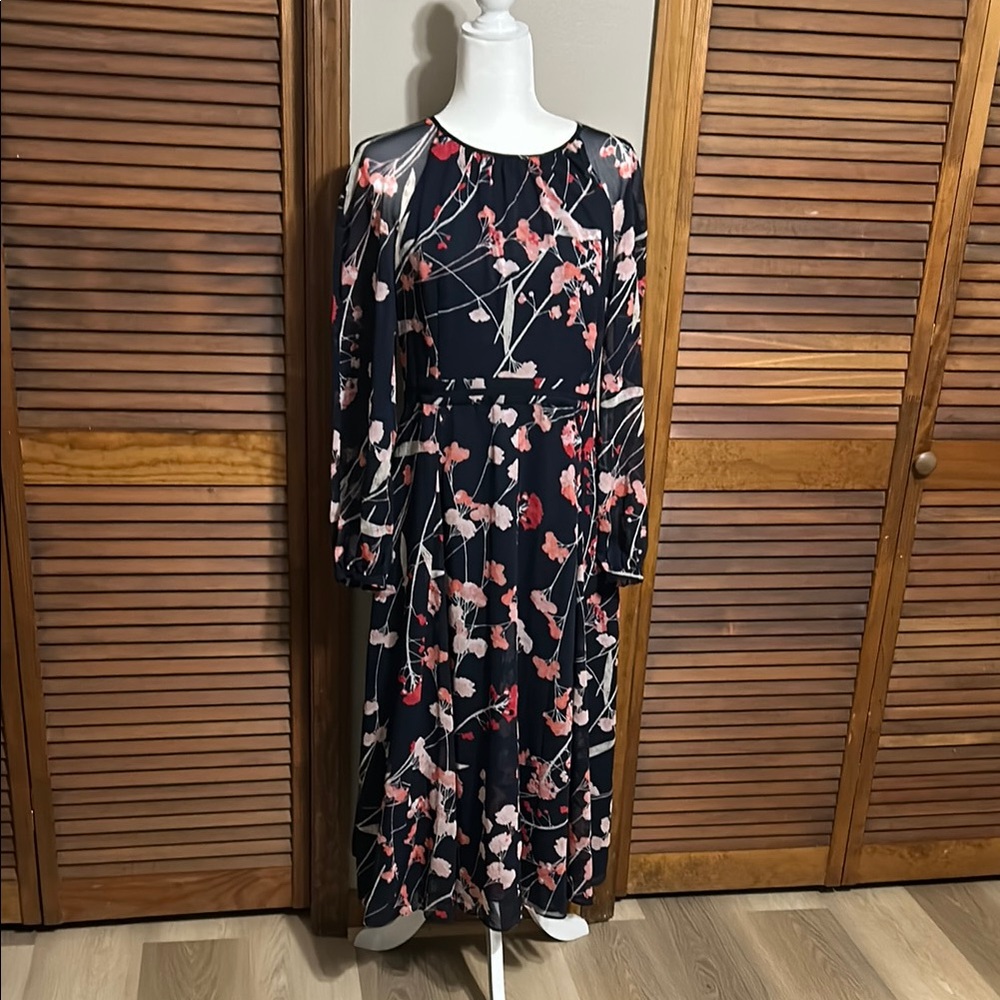 Tommy Hilfiger Blue Pink Floral Maxi Dress